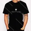 Grappige Wijn Hartslag Print T-shirt Mannen T-shirt Lichtgevende Grafische Tee Tops Zomer Oneck Mannelijke T-shirt Oversized Vrouwelijke Streetwear 220608