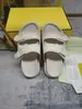 Gestickte Hausschuhe für Damen, Sommer, Strand, gestreift, kausal, Flip-Flops, flache Slide-Hausschuhe, Sandalen, Designer-Stickbuchstaben, Slides