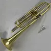 Instrument professionnel de trompette de basse de laque d'or de haute qualité