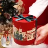 Present wrap party band rund låda år tomt fyllning klart lock omslag påse jul weihnachten förpackning små företag