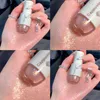 6 Cores Glitter Líquido Sombra Iluminador Impermeável Perolado Sombra Brilhante Lantejoulas Bicho-da-seda Maquiagem Cosméticos