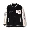 Vestes pour hommes Vintage Button Ins Hommes Hip Hop Q Lettre Bone Bomber Male Harajuku College Ruffian Handsome Loose Baseball Uniform