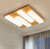 북유럽 LED 천장 조명 램프 현대 홀 램프 간단한 일본 방 단단한 나무 침실 직사각형 생활