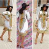 Fashion-3XL Plus Size Whole African Clothes Dashiki Dress for Women Casual Summer Hippie Print Dashiki Fabric Femme Boho Robe 228L296y