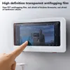 Bathroom Mobile Phone Cases Anti Slip Shower Phone Holder Waterproof Sticky Wall Mount Anti-Fog Stand with retail package
