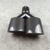 1 Pair New Y Style Oval Shape 130MM Double Exhaust Pipe Tailtip For Universal Glossy Black Stainless Steel Exhaust Pipes