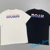 Men Women Noah T-shirts Rainbow Letter Simple Casual All-match Couple Fashion Streetwear Cotton Black White Summer New Tops Tee