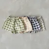 Arrival Summer Casual Toddler Shorts Baby Boy Plaid Short Pants All-match Cotton Comfortable Loose Kid Girl Shorts 220707