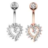 Heart Belly Piercing Nombril Belly Knapp Ringar Navel Piercing Ombligo Sexiga Dans Body Smycken Gåvor