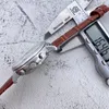 Avanadores de pulseiras de luxo de couro genuíno assistem mecânica automática de daydate flywheel lun fase watches for mascul