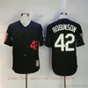 영화 빈티지 야구 유니폼을 입는 스티치 42 Jackierobinson 모든 스티치 이름 번호 멀리 통기성 스포츠 판매 고품질 저지