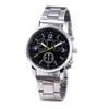 Men kijkt naar topmerk mode neutraal kwarts analoge polshorloge staalband horloge montre homme