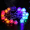 Sneeuwballen Fairy Lights USB LED Xmas Ball String Lights Waterproof Decoratie voor buitenfeestje Bruiloft Kerstboom