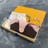 مصمم الأزياء نظارة شمسية حقيبة العلامة التجارية للجنسين للنساء keather key ring bule pink brown grasses actions with box9235057