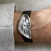 Zegarek mężczyzn mężczyzn Sapphire Crystal Quartz Watch Oryginalny surrealizm Art Design Design Wristwatch Waterproof ze stali nierdzewnej Irregula270J