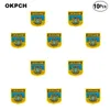 ウクライナの旗刺繍パッチアイアンオンソーポントランスファーパッチホームガーデンの衣服の縫製アプリケーションPT0187-S-10