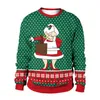 Mannen dames rendier Ugly Christmas Sweater Funny Holiday Neck Sweater Autumn Winter Hilarische Xmas Jumpers Tops L220801