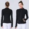 Lu-088 Yogas Jacket Dames Yoga Outfits Define Workout Sport Jas Fitness JacketS Sport Quick Dry Activewear Top Solid Zip Up Sweatshirt