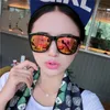 Meters Nail Color Film Sunglasses Reflective Fashion Packaging Square Frame Retro Decorative Sunglasses Wholesale