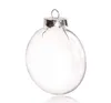 Främjande - 20 stycken x DIY Pearable/Shatterproof Christmas Bauble/Ball Decoration 80mm Plastic Disc Ornament 220527