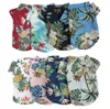 Dog Apparel Pet Summer T-Shirts Hawaii Style Floral Dog Shirt Breathable Chiffon T-Shirt Cool Clothes Beach Seaside Puppy Shirts