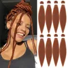 Lans Pre Stretched Straight Braiding Hair 26 Inch Synthetic Easy Twist Braids Crochet Hot Water Setting Professional Soft Yaki Straight Texture
