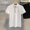 Mens Luxury Maison 마스코트 자수 브랜드 Appliqued Cotton Polo T Shirt 남성 패션 반팔 남성 골프 탑 220606