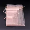 Favor Holders 100st Sheer Organza Bags Drawstring Pouch for Jewelry Party Wedding Party Festival Candy Pouch