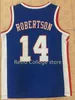 Xflsp # 14 Oscar ROBERTSON Cincinatti Royals Vintage Throwback قمصان كرة السلة ، ريترو الرجال التطريز المخصص والمخيط جيرسي