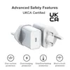 UKCA CE Certified PD 20W USB-C 벽 충전기 어댑터 iPhone 13/13 MINI/13 PRO/13 PRO MAX/12/11 IPAD PRO/MINI Google 픽셀 4/3 용 빠른 충전 블록