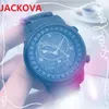 on Sale Mens Sports Sky Blue Moon Compass Wristwatch Stopwatch Quartz Hour Hand Movement Male Time Clock Stainless Steel Leather Belt