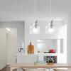 Lâmpadas pendentes de luz de vidro de ferro moderno Luzes pendentes do quarto de cabeceira decoração de casa cozinha cozinha pendurada na resina nórdica luminária de pássaro