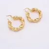 Stud 18k yellow Gold hoop 40mm sleeper earrings Non-allergenic MADE R230619