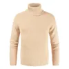 Men's Sweaters Autumn Winter Plus Size Slim High Neck Simple Solid Color Sweater Stretch All-match Casual Men Tops Tide Olga22