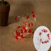 Strings String Light 2M 20 LED Copper Wire Lovely Heart/Star/snowflake/Flamingo Garland Lamp For Wedding Christmas Valentine's DayLED