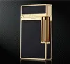 St Ligne 2 Lighter Classic Brushed Metal Ping Sound Flame Lighter Gold7599282