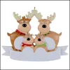 Christmas Decorations Festive Party Supplies Home Garden 2022 New Tree Pendant Decoration Resin Snowman Xmas Elk Diy Hom Dhawy