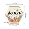 Party Decoration Wedding Wooden English Alphabet Seat Card Digital Table Handicraft Ornaments Direction Signs NumbersParty