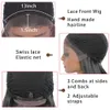 Synthetic Lace Front Wigs Medium Curly Wave Natural Black Free Part Lace Wig With Baby Hair Heat Resistant For Black Womenfactory direct