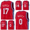 Screen Printed Edition Basketball City Joel Embiid Jersey 21 Georges Niang 20 Tyrese Maxey 0 Danny Green 14 James Harden 1 Tobias Harris 12 Navy Blue White Red Beige