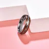 Wedding Rings 6mm Hawaiian Koa Wood And Abalone Shell Tungsten Carbide For Women MenWedding Lois222190
