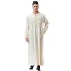 Roupa étnica Homem Abaya Muslim Vestido Paquistão Islã Abayas Robe Arábia Saudita Kleding Mannen Kaftan Oman Qamis Musulman De Mode Homme