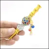 Smoking Pipes Accessories Household Sundries Home Garden With Diamond Decoration 8 Colors Shisha Hookah Moutiece Handmade Jewelry Filter T