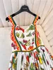 Milan Fashion Herfst en Winter Nieuwe Capri Vegetable Print Dress