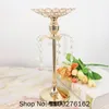 Ljusstakar guldkristallhållare bröllop dekoration bord centerpieces candelabra födelsedagsfest blomma vas hem dekorcandle