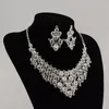 Hänge halsband i lager bröllop halsband set säljer hjärtdesign full strass mode kristall halsband