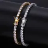 Mens Iced Out Tennis Chain Gold Silver Bracelet Fashion Fashion Bracelets Jóias 3/4/5mm 7/8innch224e