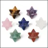 Arts et artisanat cadeaux d'art maison jardin étoiles à Six branches forme cristal Merkaba pierre naturelle bijoux à bricoler soi-même Chakra Wiccan Rei Du2