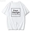 DIY Image Text T koszule na zamówienie unisex harajuku tees graficzne letnie topy wydrukowane o-neck100% bawełniany krótki rękaw luźne 4 220609