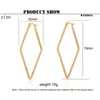 Hoop Huggie Kadın Büyük Olağandışı Kulak Yüzükleri Kadın Geometrik Bijoux Moda Jewelryhoop için Paslanmaz Çelik Dörtlü Küpeler